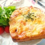 朝昼兼用？簡単クロックムッシュ。(レンジソース)